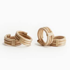 Servilletero de ratán Natural ecológico para mesa de comedor, servilleteros bohemios rústicos para decoración de boda, Decoración de mesa - Product Image 1