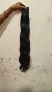 Cutícula virgen alineada 100g Paquetes de cabello humano ondulado sedoso Color claro Sin procesar Cabeza completa Vendedores de cabello crudo - Product Image 2