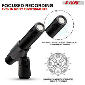 5Core Instrument Microphone Professional XLR Cardioid Pencil Stick <b>Condenser</b> <b>Mic</b> - Product Image 5
