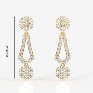 Collier en or 18 carats avec diamant de laboratoire de luxe de Vienne pour les occasions de mariage - Product Image 3
