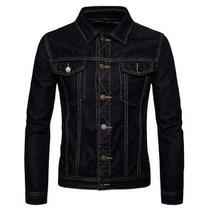 Nouvelle veste en jean élégante pour hommes Nouveau design personnalisé Décoration de poche respirante de taille normale Streetwear Veste en jean pour hommes - Product Image 1