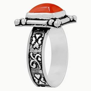 Piedra preciosa cornalina, Color naranja, forma cuadrada, Plata de Ley 925 sólida, anillo hecho a mano, joyería, anillo de plata de ley, joyería - Product Image 4