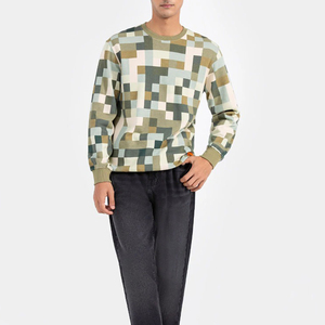 Sweat-shirt en molleton uni à col rond pour homme, de qualité supérieure, en coton mélangé, avec logo personnalisé, teinture unie, respectueux de l'environnement - Product Image 5