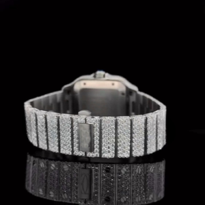 Montre unisexe Hip Hop luxueuse, sertie de pierres, drapeau américain patriotique, acier inoxydable, mouvement MIYOTA, cadran en verre, fonction date - Product Image 5