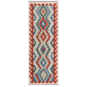 Alfombra Kilim de Maimana, Afganistán, 198 x 72 cm, Alfombras y Juegos de Alfombras - Product Image 1