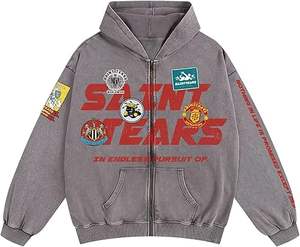 Sudadera con Capucha Negra Personalizada con Logotipo para Hombre, 500 Gsm, Sudadera con Capucha Estilo Urbano, 100% Algodón, Sudadera con Capucha Gruesa para Hombre - Product Image 6