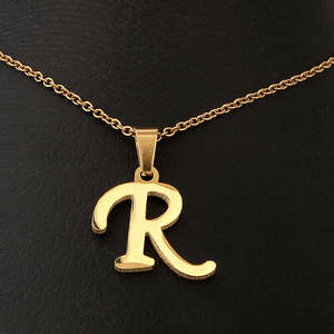 Women's Alphabetic <b>Locket</b> Set - Gold - Product Image 2