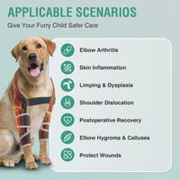 Attelle de protection réfléchissante pour coude de chien, support avant pour pattes avec soutien du coude et de l'épaule pour l'arthrose, la dysplasie et les callosités