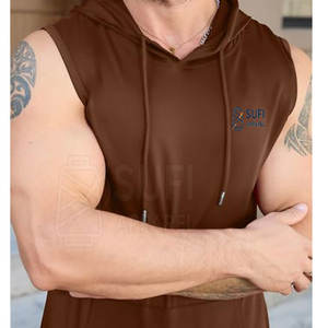 Top Selling Unique Design Men <b>Sleeveless</b> <b>Hoodie</b>-Solid Autumn Street Wear High Quality Customized Colors & Logo Wholesale - Product Image 2