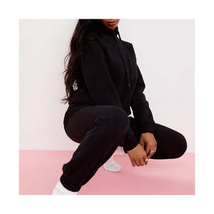 Survêtement d'hiver pour femme 100% coton, écologique, respirant, coupe-vent, taille élastique, brodé, confortable, doux, décontracté - Product Image 4