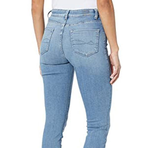 Pantalones vaqueros de cintura alta para mujer, pantalones vaqueros de color sólido, venta al por mayor, pantalones vaqueros ajustados personalizados a la moda para mujer, pantalones vaqueros transpirables - Product Image 6