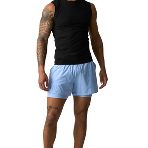 Custom Wholesale Cotton <b>Mens</b> <b>Singlet</b> Solid Blank Tank Top with Mesh Wholesale <b>Mens</b> Sleeveless Tank Top - Product Image 1