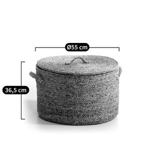Large multi-purpose water hyacinth <b>basket</b> with <b>lid</b> Handmade <b>Storage</b> <b>Basket</b> Wholesale eco-friendly Made in Vietnam - Product Image 2