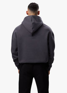Sweat à capuche basique surdimensionné pour homme, 100 % coton, respirant, coupe ample, longueur classique, pour la saison d'automne, fabriqué au Pakistan - Product Image 4