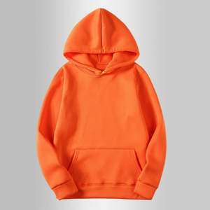 เสื้อสเวตเตอร์มีฮู้ดแขนยาวสำหรับผู้ชายและผู้หญิงเสื้อมีฮู้ดแบบสวมหัวสีล้วนมีเชือกผูก - Product Image 4