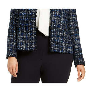 Giacca in Tweed da Donna Calvin Klein Taglia Grande in Blu, Taglia 16W - Product Image 3