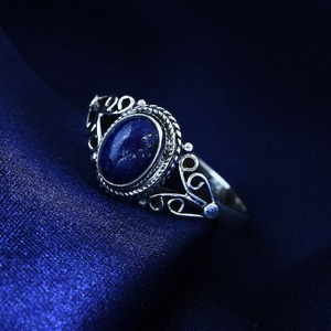 Men's Vintage Style 925 Sterling Silver Bezel Setting Hand-Cut Natural <b>Lapis</b> <b>Lazuli</b> Stone Third Party Certified Statement <b>Ring</b> - Product Image 6
