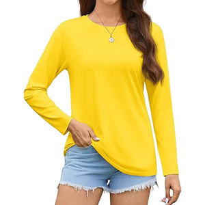 Chemises à manches longues pour femmes de haute qualité 100% coton, mode décontractée, vente en gros, tailles plus grandes, toutes tailles, chemises à manches longues pour femmes - Product Image 1