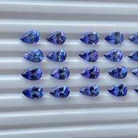 Hochwertiger 9x6mm Birnen-Tansanit-Edelstein Natürlicher loser Tansanit-Stein für hand gefertigten Schmuck Halbe del stein Großhandel Lieferant