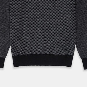 Suéter personalizable de manga larga con cuello redondo de algodón 100% de alta calidad transpirable antiarrugas antiencogimiento gris negro para invierno - Product Image 6