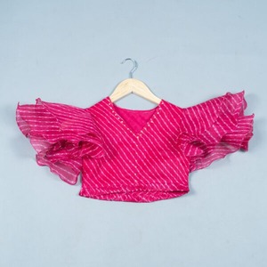 Niños indios hechos a mano Rosa Lehenga Choli Chaniya Choli para niñas vestido étnico, vestido tradicional niña vestidos Duppta conjunto Ghagra - Product Image 2