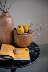 Florero de madera pulido a mano de alta calidad, decoración de mesa de diseño moderno para Navidad y bodas - Product Image 3