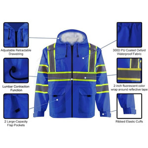 Veste de sécurité imperméable en stock Veste de sécurité à capuche légère Veste de sécurité de qualité - Product Image 3