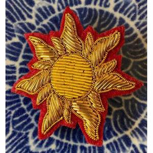 Broche-papillon broderie à la main broche badges fil Bullion mode veste indien chine patchs brodés Motif blazer c - Product Image 2