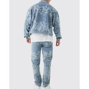 Nouvelle mode de vente en gros de vestes en jean unies pour hommes, vente en gros de vestes en jean de qualité supérieure pour la vente en ligne, veste en jean pour hommes - Product Image 5