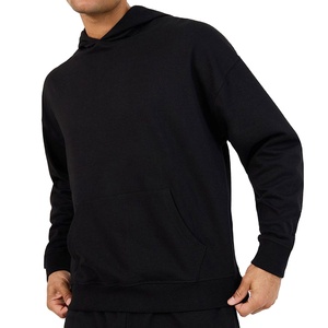 Customizable Men's High Quality Pullover Hoodie Black Tracksuit <b>Set</b> Fleece Material Winter Season <b>Plus</b> <b>Size</b> Printing Logo 2026 - Product Image 4