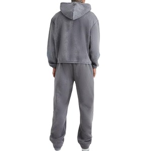 Conjunto Deportivo de Primera Calidad con Lavado Ácido, Conjunto Deportivo Estampado, Conjunto Deportivo 100% Algodón, Sudadera con Capucha y Cremallera y Pantalones Ajustados - Product Image 2