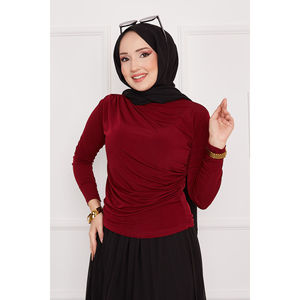 Body Bordo Sandy con Decoración Fruncida - Product Image 1