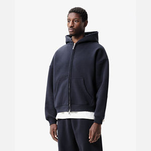 Premium Heavyweight 500gsm Men's Oversized Hooded Sweatshirt Custom Puff Print / Embroidery Hoodie 100% Cotton For Winter - Product Image 4