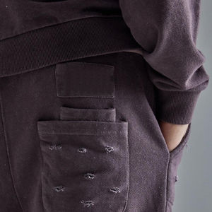 High Quality Embroidery Cotton Fleece Acid Wash Loose Joggers New Arrival Wholesale Custom Logo Blank Acid Wash Men Trousers - Product Image 4