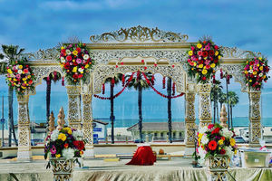 Impressive Vintage Modern Professional Wedding Golden Fiber Mandap <b>Canopy</b> Hot Selling <b>Sale</b> USA Elegant Indian Wedding Stage DST - Product Image 3