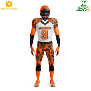 Conjuntos de uniformes de fútbol americano 100% poliéster transpirable impreso sublimado personalizable Unisex ropa deportiva para adultos - Product Image 3