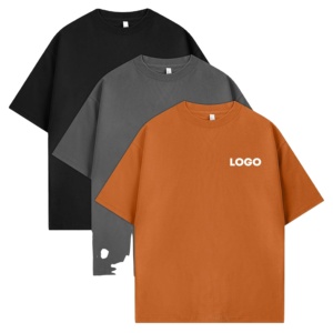 T-shirts en molleton de polyester/coton à coupe régulière pour homme, épaules tombantes, écologiques, anti-froissement, respirants, séchage rapide, personnalisables - Product Image 4