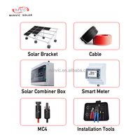 Système d'énergie solaire hybride 6 kW, onduleur, batterie, panneaux photovoltaïques pour usage domestique résidentiel, solution d'énergie solaire hors réseau/sur réseau