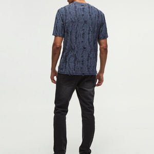 Nueva camiseta Distress 2025 de alta calidad hecha a medida, venta al por mayor, camisetas Distress de bajo precio de Ringer para hombres - Product Image 2