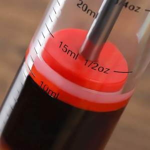 Мясной инжектор пластиковый кухонный шприц для маринада с иглой из нержавеющей стали (красный/черный) - Product Image 4