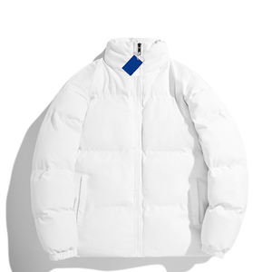 Veste matelassée blanche d'hiver en gros, taille plus, pour hommes, logo personnalisé, veste chaude d'extérieur, veste matelassée, livraison DDP - Product Image 4