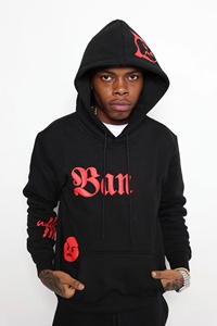 Conjunto de traje de jogging de algodón ajustado para hombre, logotipo personalizado bordado, pantalones negros con capucha OEM, ropa deportiva, chándal para entrenamiento de invierno - Product Image 4