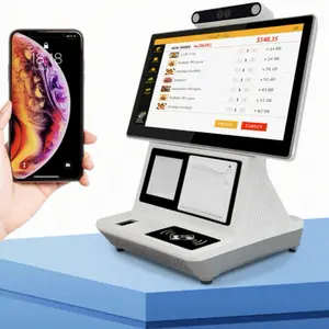 Desktop android touchscreen pos computer registratore di cassa macchina terminale di sistema pos intelligente con stampante lettore nfc di impronte digitali