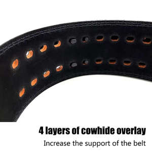 Cinturones de Peso Muerto HSI de Alta Calidad, Personalizados y Duraderos, Soporte Lumbar de Cuero de Alta Gama, Producto de Seguridad para Levantamiento de Pesas y Fisicoculturismo - Product Image 4