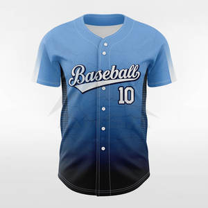 Camisetas de Béisbol para Mujer de Primera Calidad, Último Diseño, Sublimación, Rayas Blancas y Azul Cielo, Camisetas Deportivas Elegantes para Equipos - Product Image 1