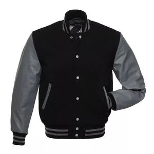 Blouson universitaire de haute qualité avec manches en cuir pour hommes, design tendance, fortement recommandé, prix de gros 2026 2026 - Product Image 1