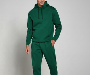 Chándal sólido con capucha de invierno para Hombre | Conjunto de Jogger con capucha de algodón 100% transpirable antibacteriano de estilo Callejero | Ropa personalizada OEM - Product Image 3