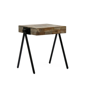 Modern Designed Natural Wood <b>Side</b> <b>Table</b> for <b>Sofa</b> Dining & Bedroom with Metal Legs-Home Decor Factory Price - Product Image 1