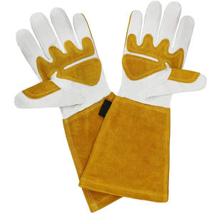 Gants de soudage TIG en cuir de qualité supérieure résistants à la chaleur Gants de soudage au pouce naturels légers - Product Image 1
