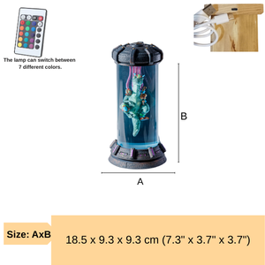 Lámpara de resina personalizada, lámpara de resina de Velociraptor, luz nocturna personalizada, lámpara alienígena de epoxi, lámpara art déco, regalo personalizado, regalo hecho a mano - Product Image 4